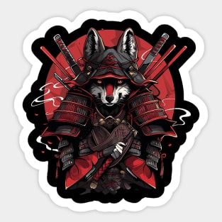 samurai fox Sticker